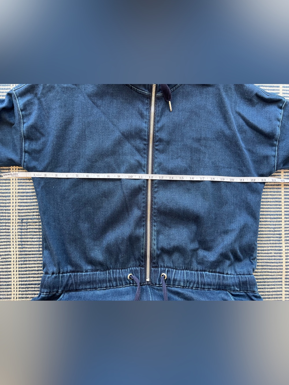 Ivy Park blue long sleeve pants hoodie jumpsuit onesie size L - Picture 5 of 8